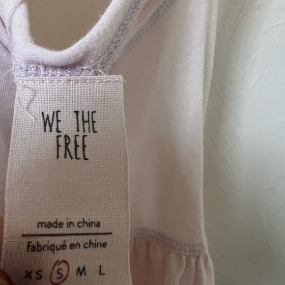 Free People We the Free soft pink baby doll low back tank top size S - Picture 4 of 7